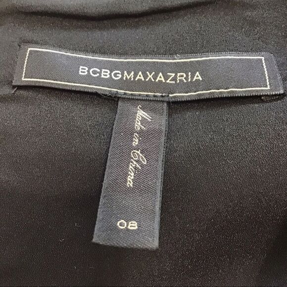 BCBGMAXAZRIA Jesica Contrast Folded Dress Sz 8 - Picture 6 of 10